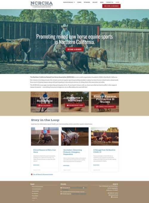 Northern California Reinded Cow Horse website