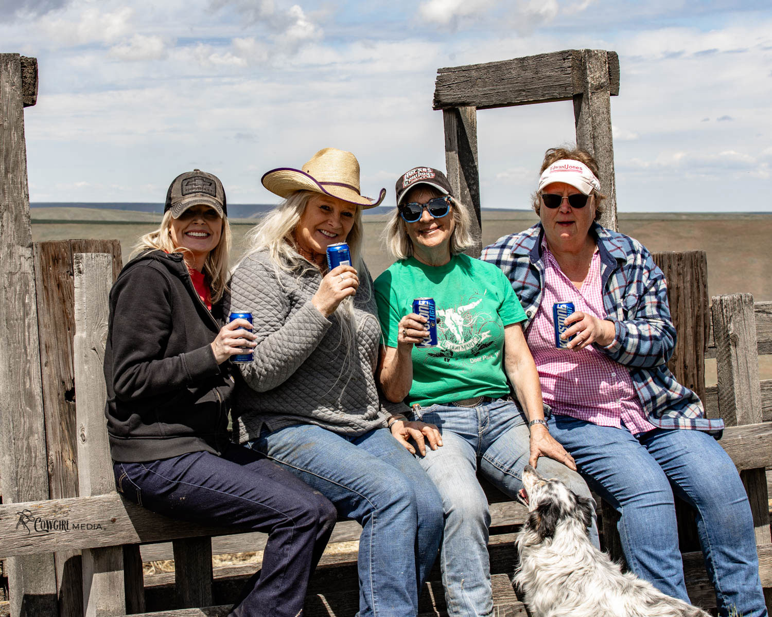 cowgirls drinking beer